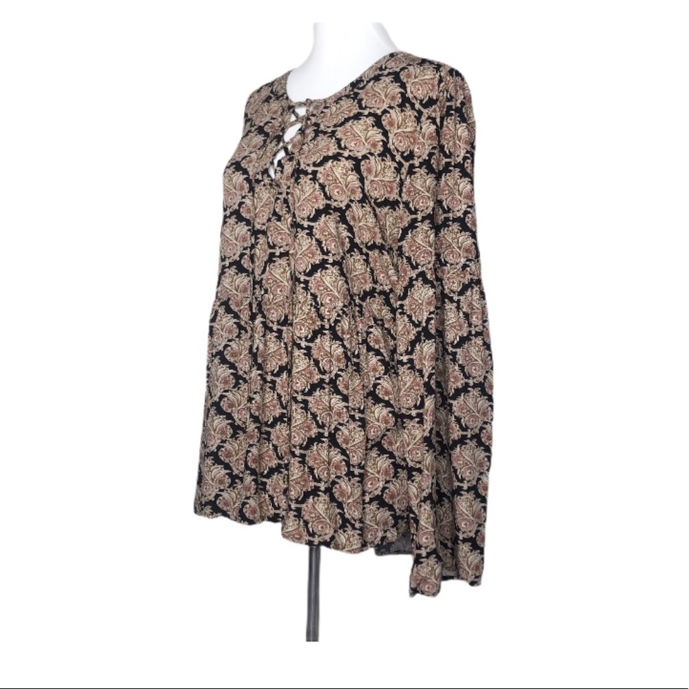 Daniel Rainn Paisley Cottagecore Babydoll Blouse - Picture 2 of 12